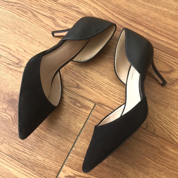 Black Essex lane pointy toe heels - Picture 2 of 3